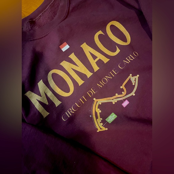 Monaco Circuit de Monte Carlo Maroon Sweater - Picture 2 of 3